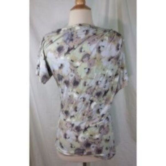 ANTHROPOLOGIE - Deletta Watercolor Ruched Asymmetrical Top XS - Picture 4 of 9